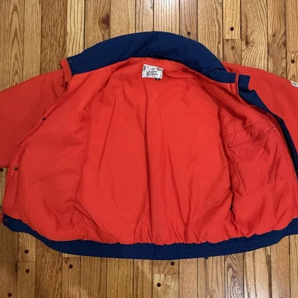Vintage Alpine Designs Gore-Tex Jacket Mens Medium Red Blue Ski Coat Retro 90s - Picture 10 of 14